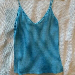 Esprit Turquoise Ribbed Knit Top